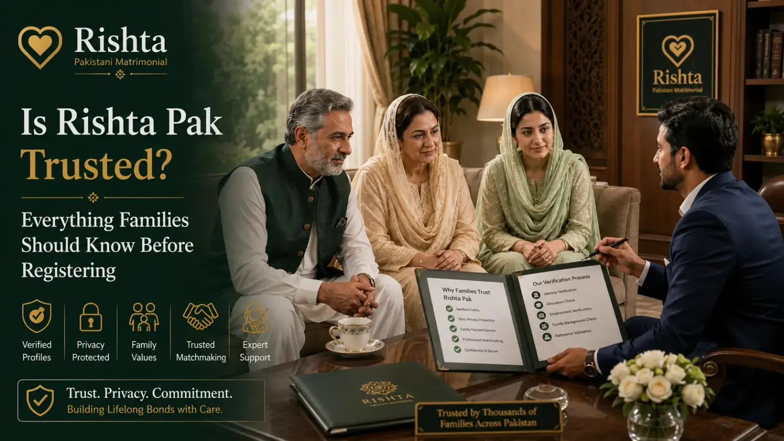 Is Rishta Pak Trusted? A Family's Guide Is Rishta Pak trusted — family reviewing matrimonial service checklist